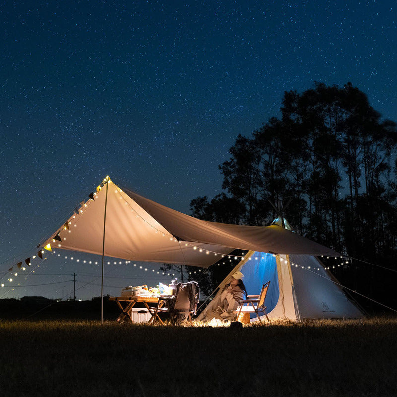 Votre oasis de camping du festival : tente à baldaquin pyramidale Glamping