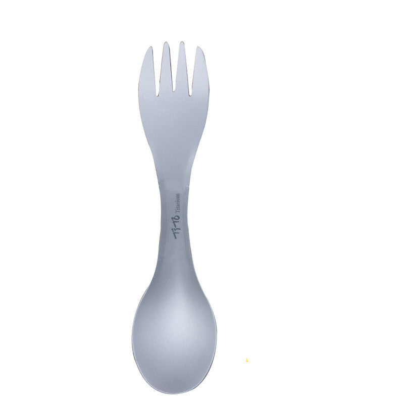 Ultralight Titanium Camping Spork: Your Festival Eating Essential