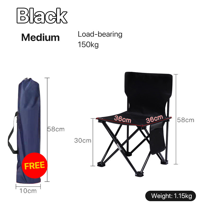 Recharge in Comfort: Festival Camping Chair with Back Support