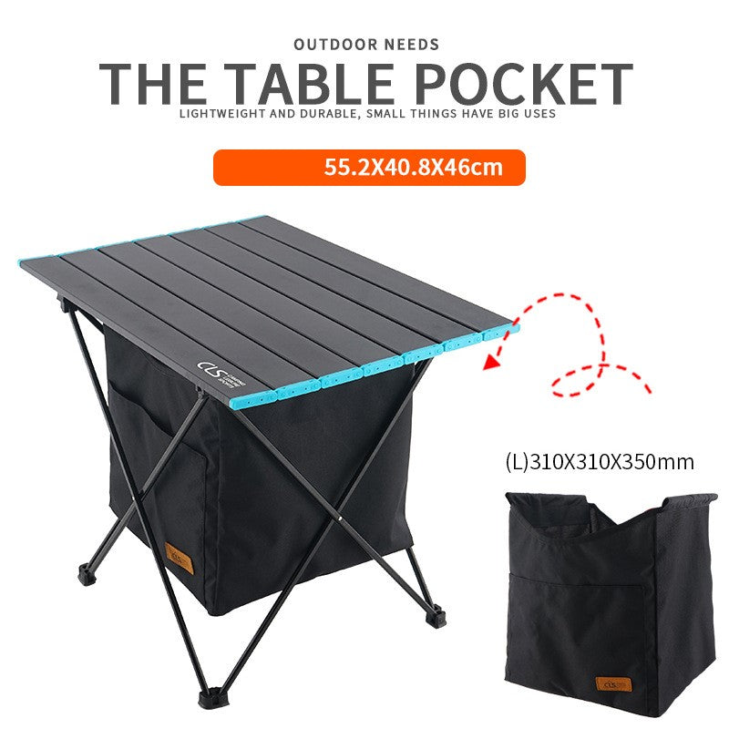 Compact Campsite Table: Aluminum, Packs Tiny for Festivals