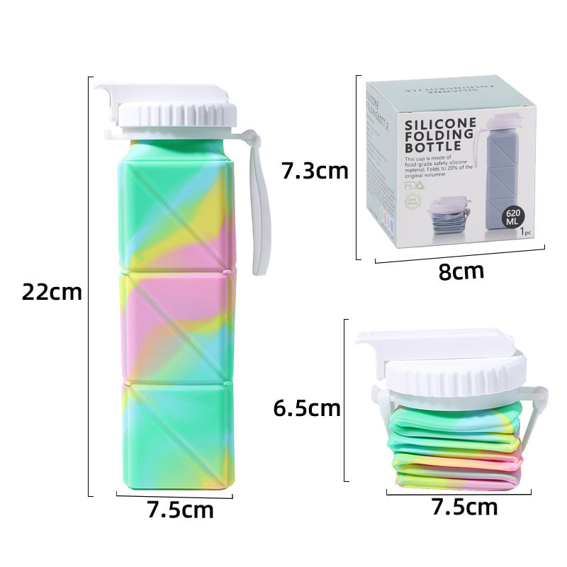 Easy Hydration: Foldable Silicone Water Bottle for Camping & Festivals