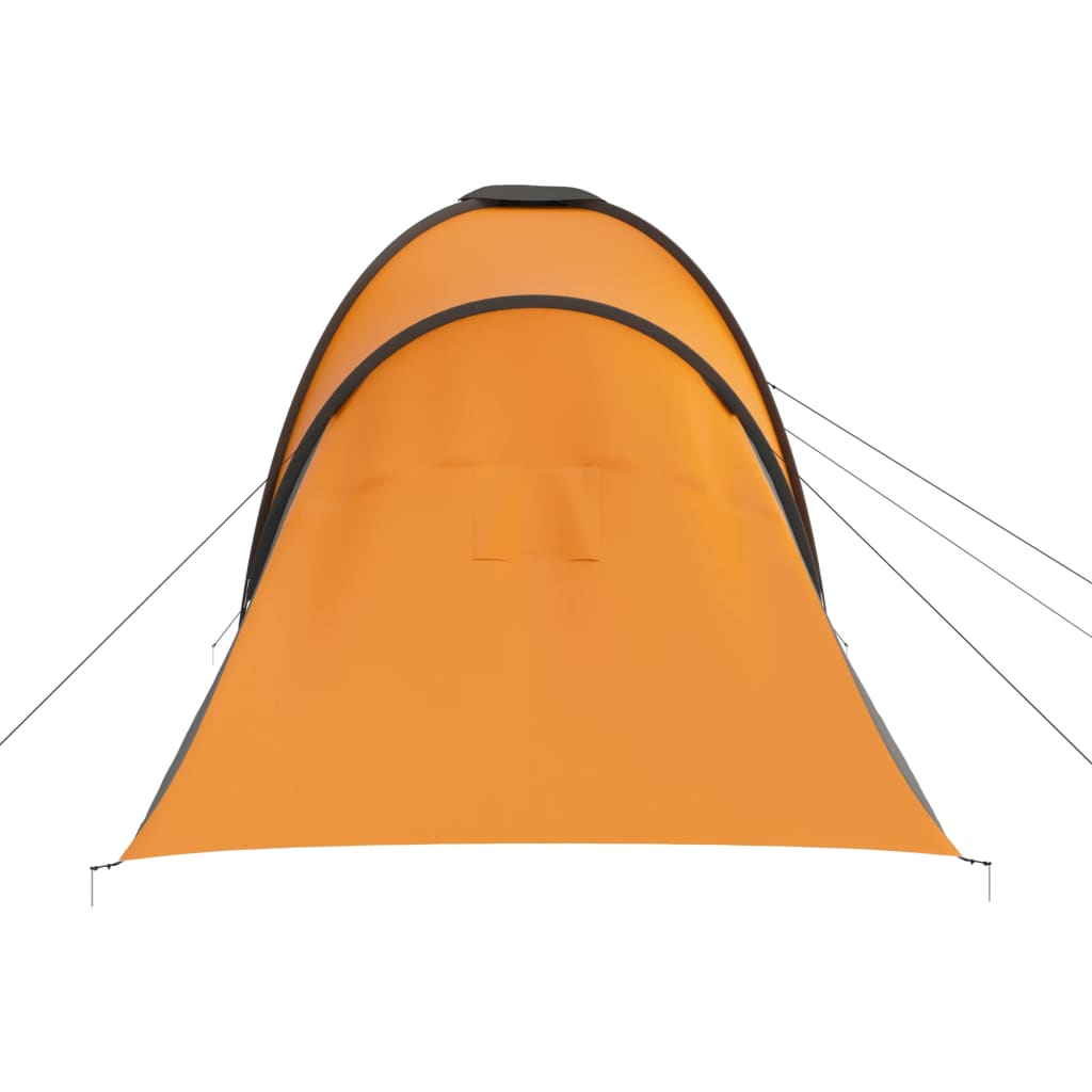 vidaXL Camping Tent 6 Persons Grey and Orange