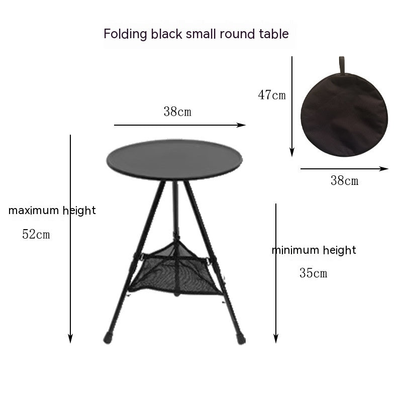 Table de camping portable en aluminium : conception de trépied pliant, légère