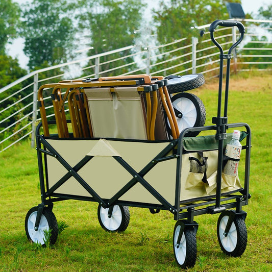 Transport facile du matériel de festival : chariot de camping pliable