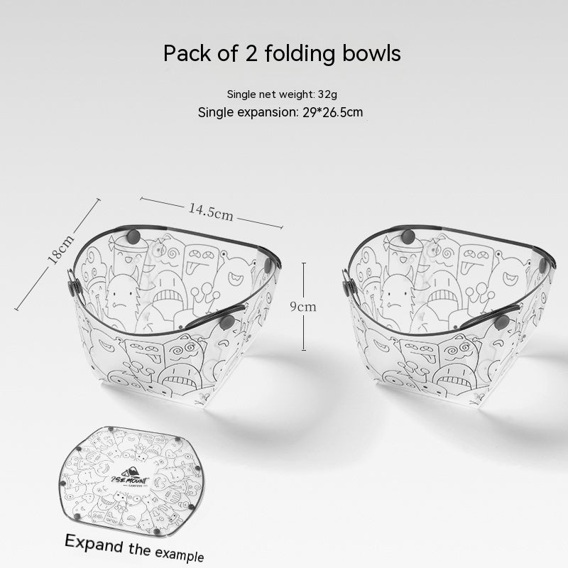 Collapsible Camping Tableware Set: Plates, Bowls, Cups