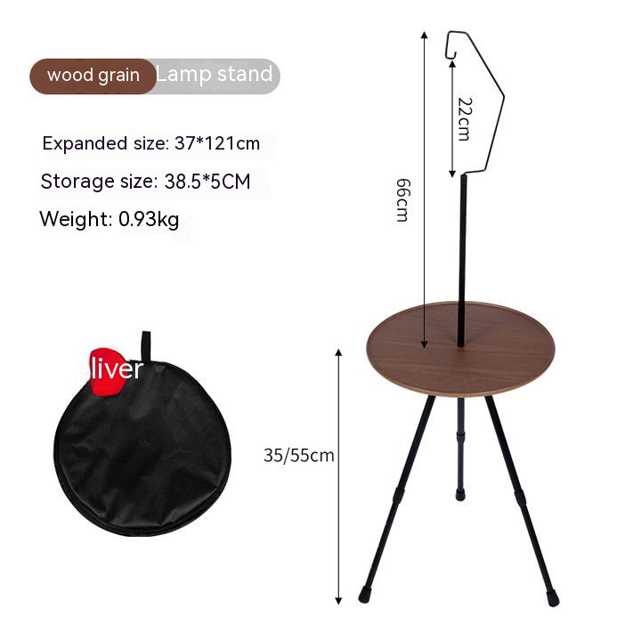 Table de camping portable en aluminium : conception de trépied pliant, légère