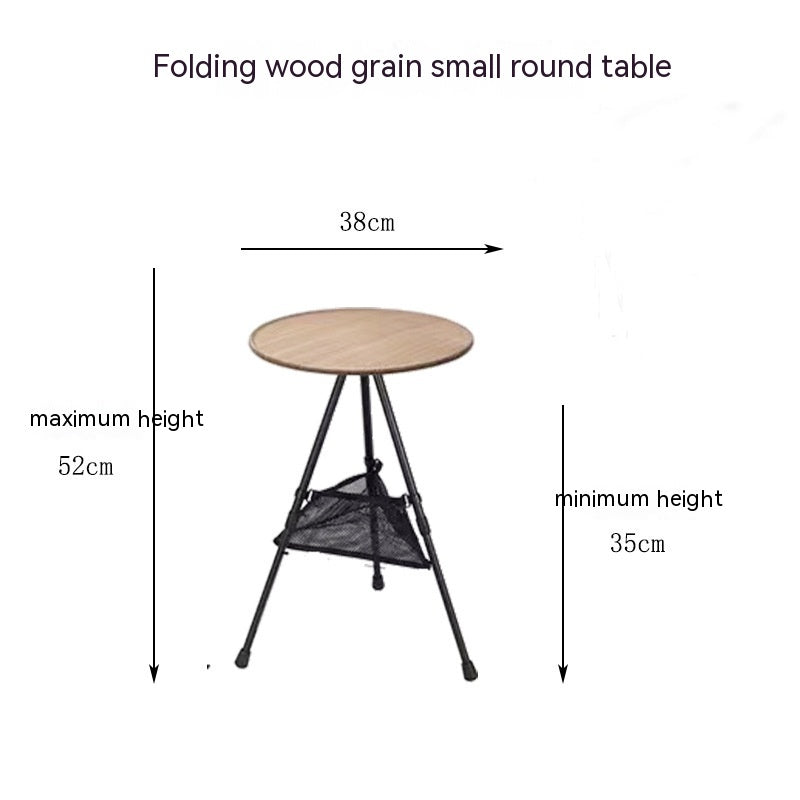 Table de camping portable en aluminium : conception de trépied pliant, légère