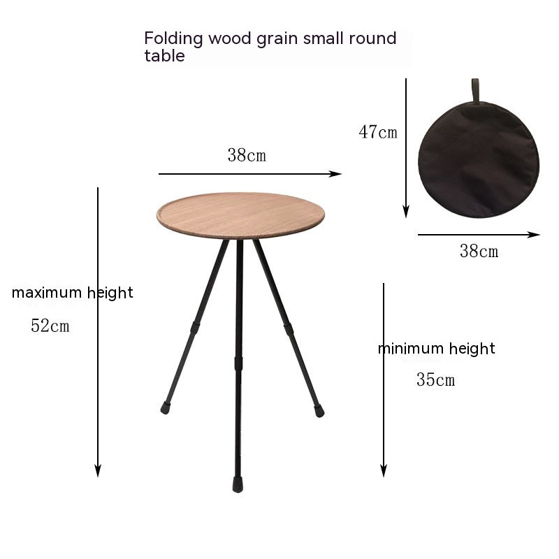 Table de camping portable en aluminium : conception de trépied pliant, légère