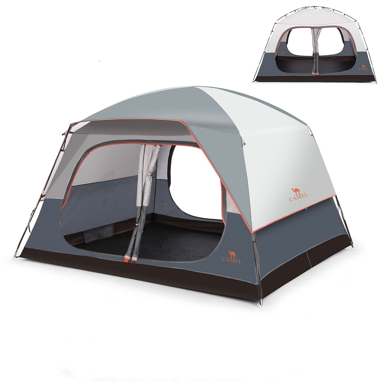 Quick Setup Camping Tent: Fiberglass Poles, Waterproof, Spacious, for Festivals