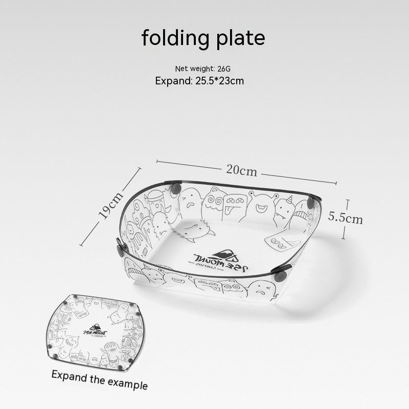 Collapsible Camping Tableware Set: Plates, Bowls, Cups