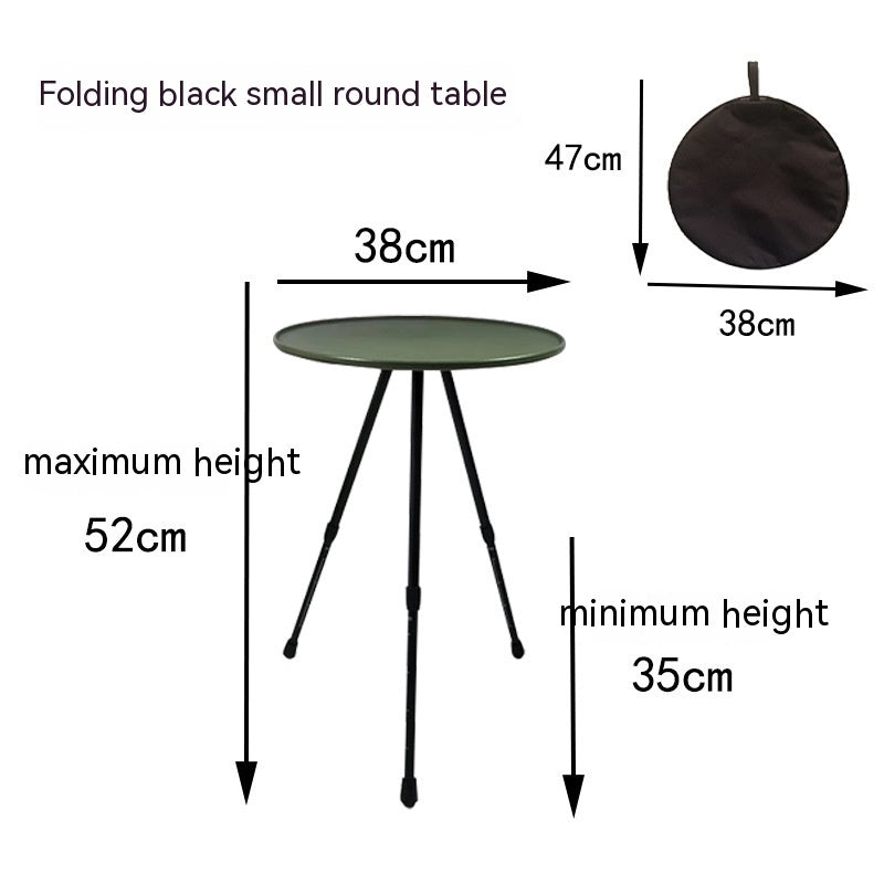 Table de camping portable en aluminium : conception de trépied pliant, légère