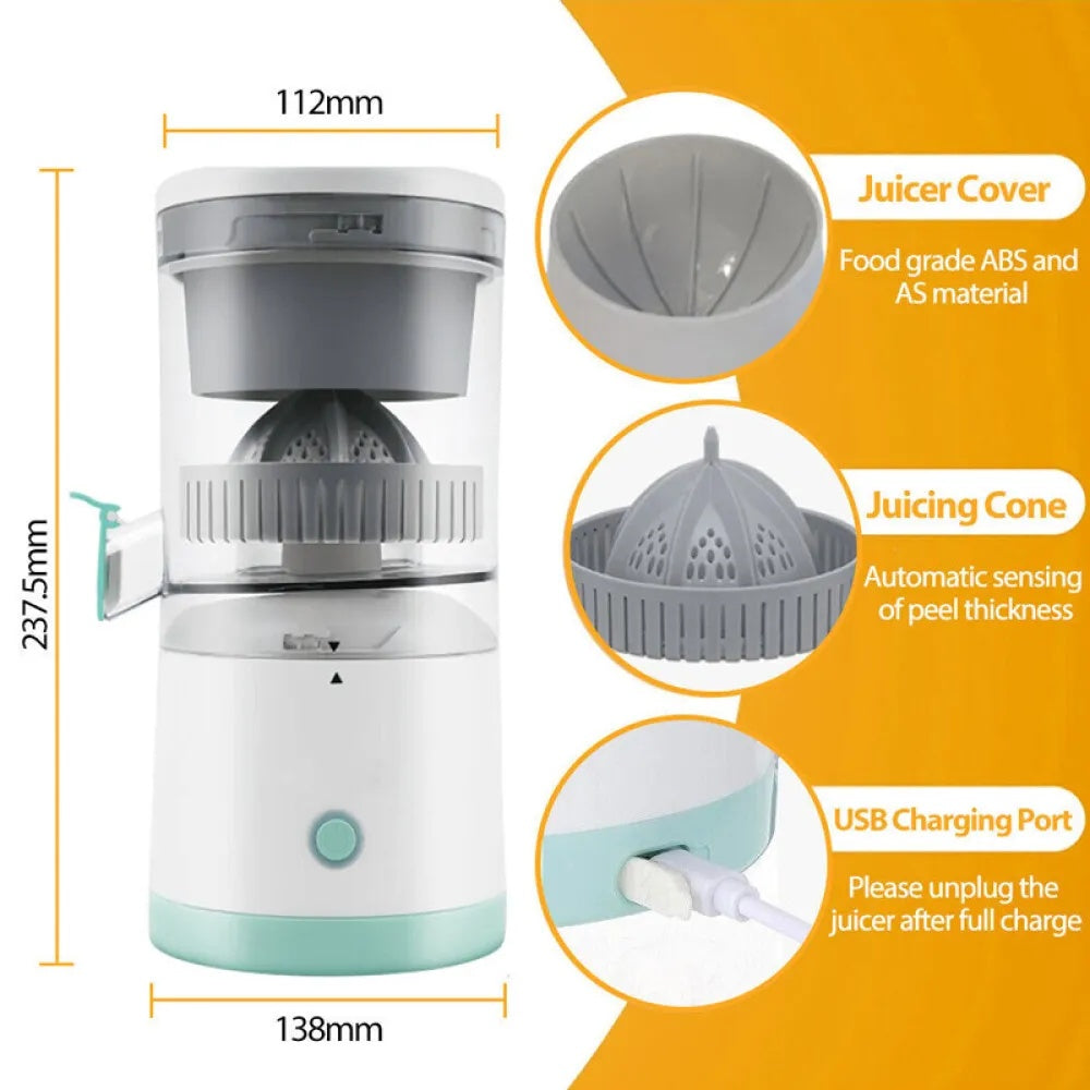 Portable Electric Fruit Juicer with USB-C Charging