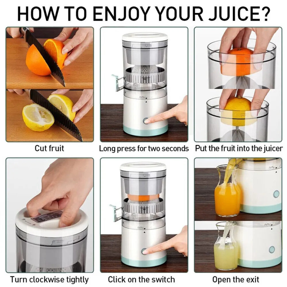 Portable Electric Fruit Juicer with USB-C Charging