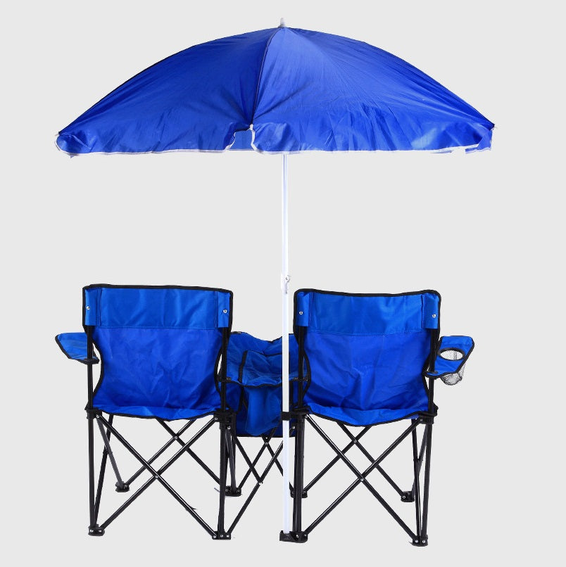 Relax Together: Double Camping Chairs, Foldable for Easy Transport