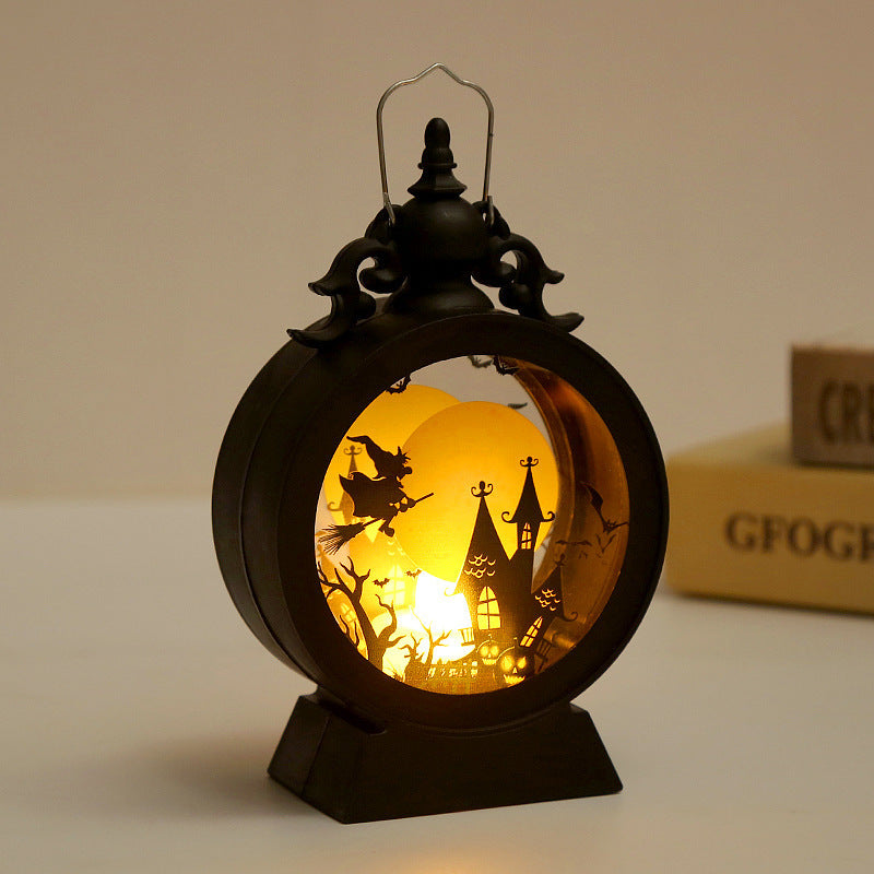 Halloween Retro Candle Portable Storm Lantern