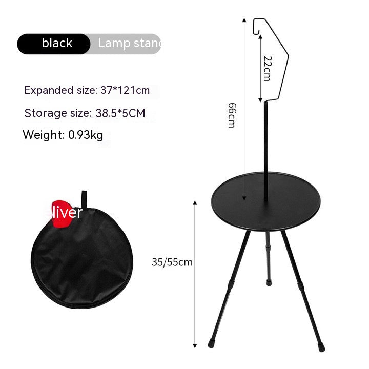 Table de camping portable en aluminium : conception de trépied pliant, légère