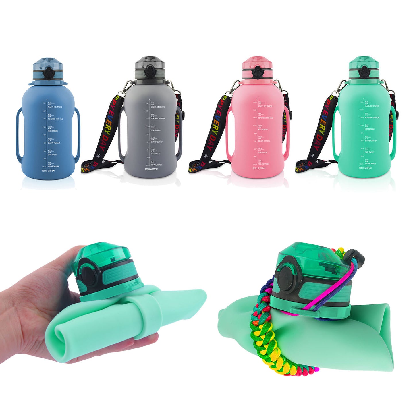 Large Capacity, Collapsible Water Bottle: Perfect for Festivals & Adventures