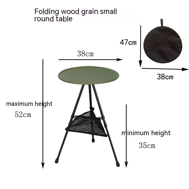 Table de camping portable en aluminium : conception de trépied pliant, légère