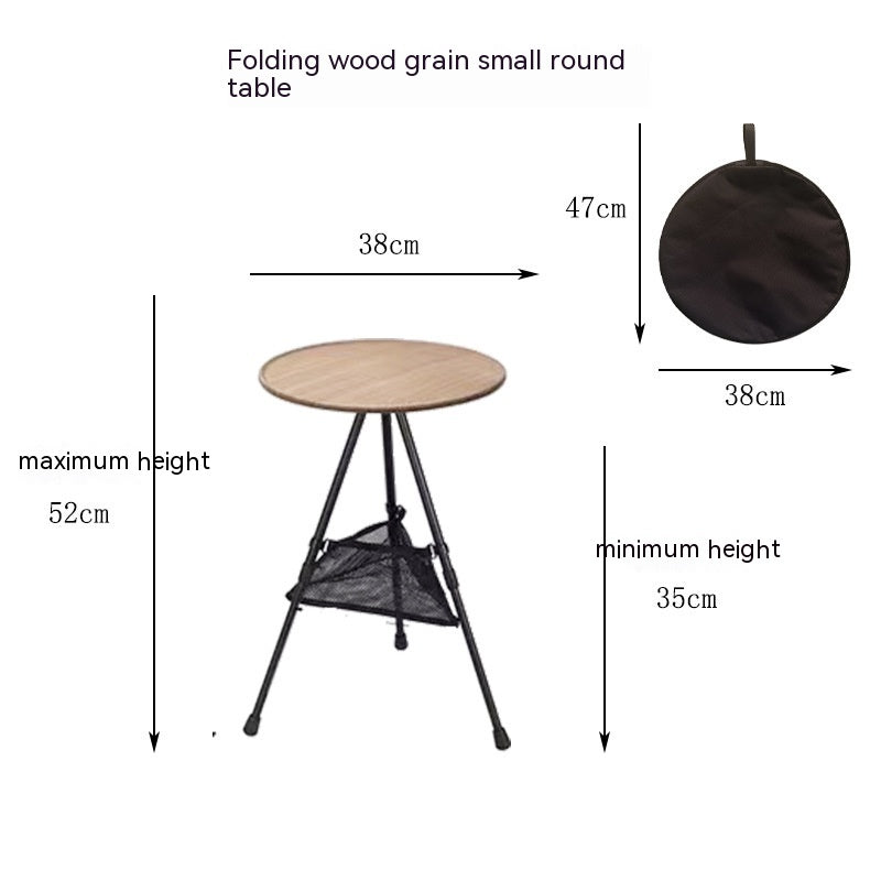 Table de camping portable en aluminium : conception de trépied pliant, légère