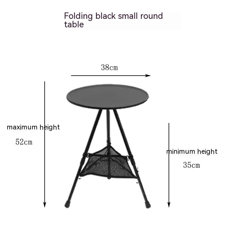 Table de camping portable en aluminium : conception de trépied pliant, légère