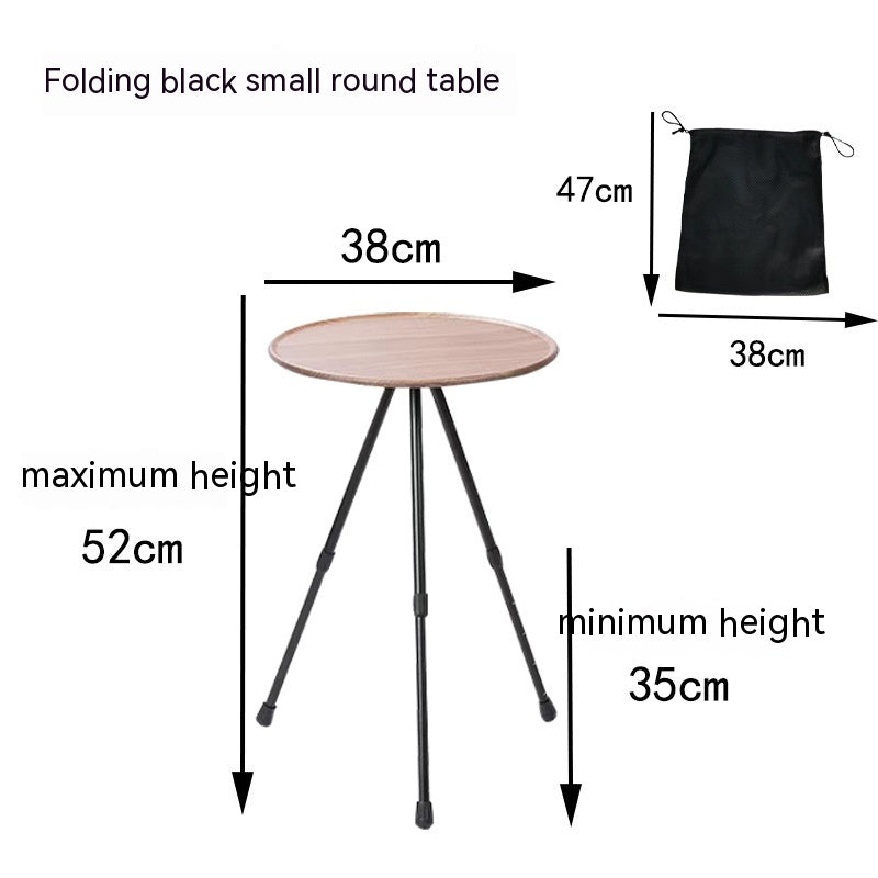 Table de camping portable en aluminium : conception de trépied pliant, légère