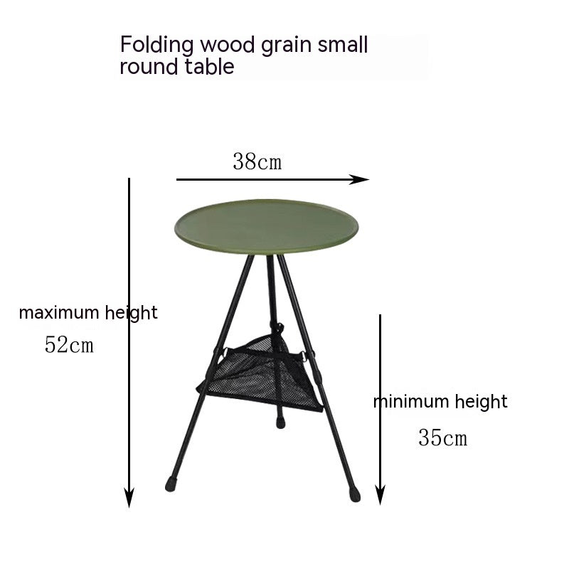 Table de camping portable en aluminium : conception de trépied pliant, légère