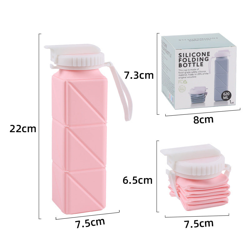 Easy Hydration: Foldable Silicone Water Bottle for Camping & Festivals